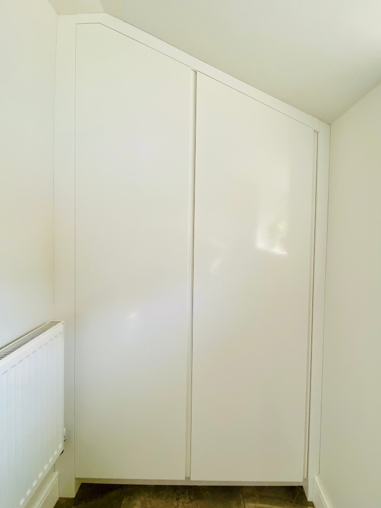 Fitted Wardrobes Plymouth - Angled Alcove Wardrobe - James Hewitt Furniture By Design
